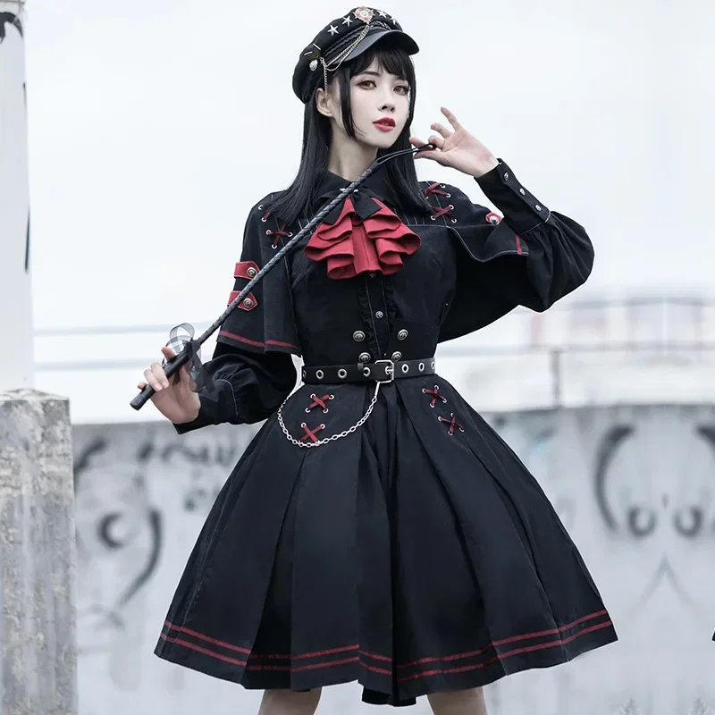 Lolita Full JK Uniform Dress, Army Style, Full JK Uniform, Police, Uniform, Army Style, Spring