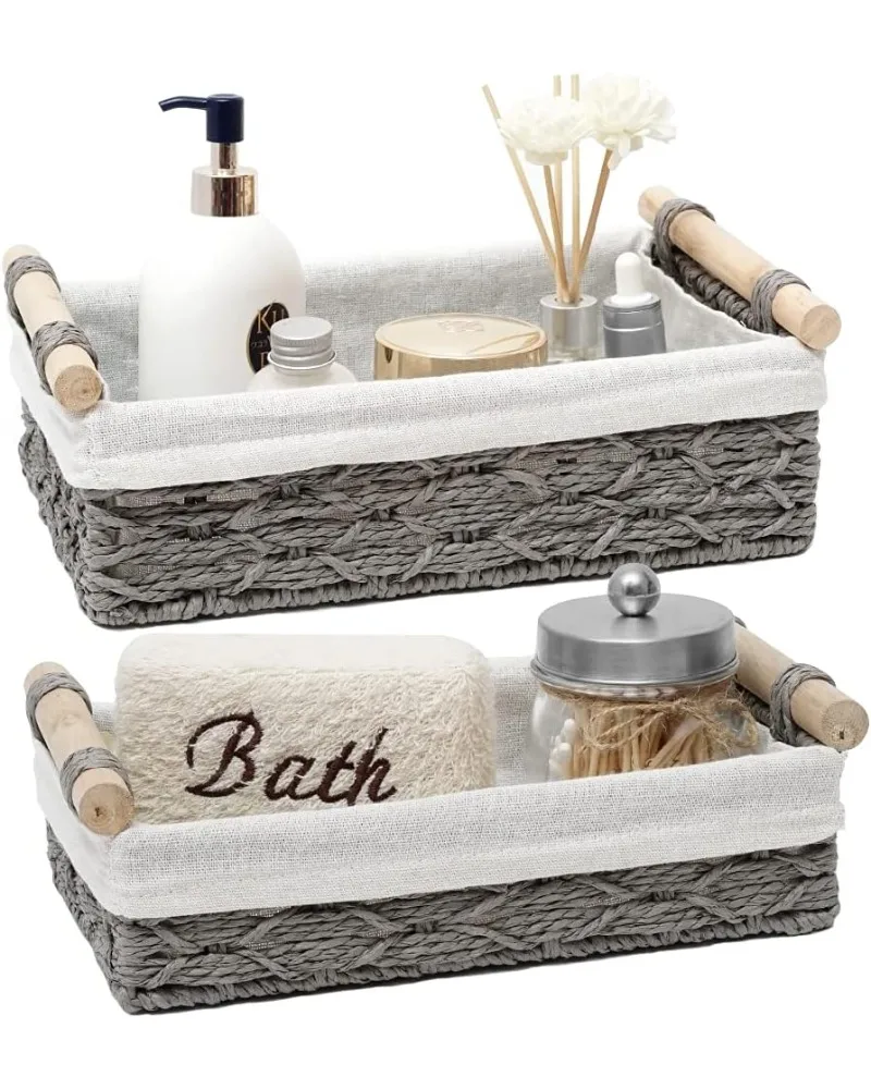

Storage Basket Wicker Baskets for Organizing Storage Bins for Counter Toilet Paper Storage Basket for Toilet