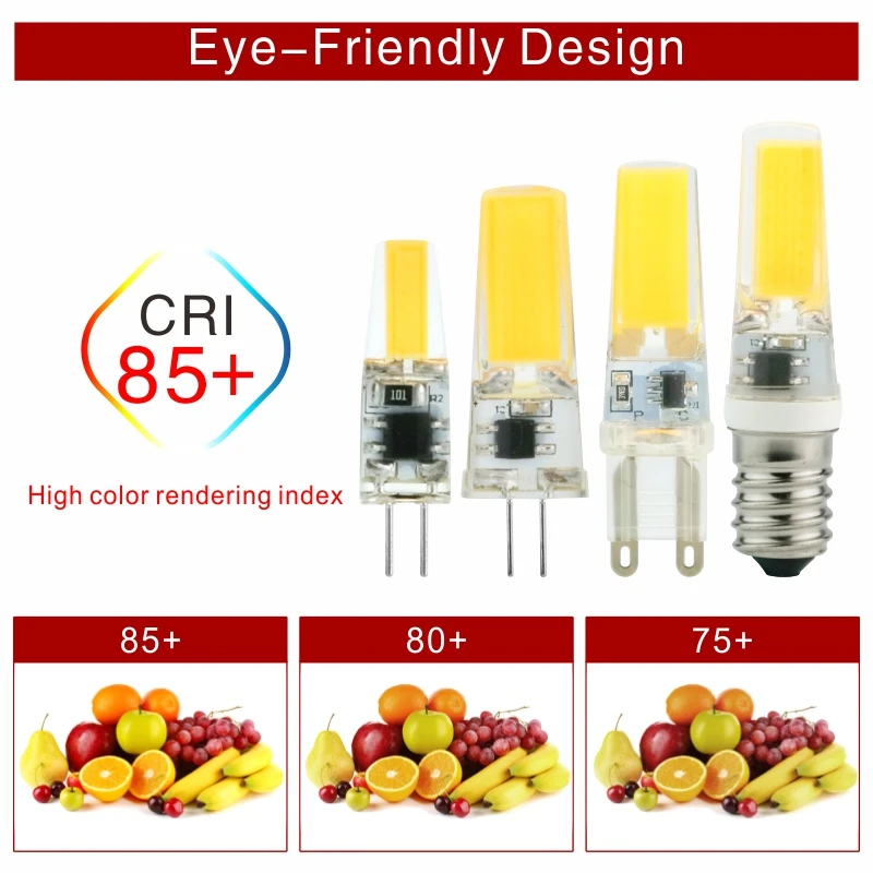 10pcs/lot G4 G9 E14 LED 3W 6W Light Bulb AC/DC 12V 220V LED Lamp COB Spotlight Chandelier Replace Halogen Lamps Cold/Warm white