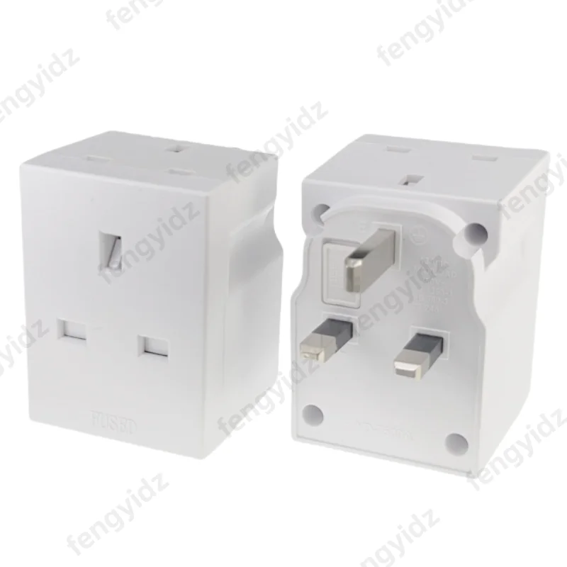 fengyidz 3 Way Triple Plug Adaptor Multi Plugs Extension Sockets Adapter UK 3 Pin Socket Extensions 250V 13 Amp Power Extender