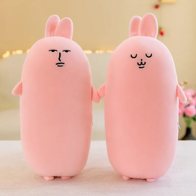 New Pink Rabbit Plush Pillow Doll Plush Toy Cloth Doll Children\'s Gift Sleeping Pillow Plush Toy Doll Cute Little Rabbit