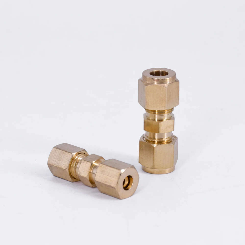 3-42mm1/8" 3/16" 1/4" 5/16" 3/8" 1/2" 3/4" 7/8" Zoll Rohrkompressionsverschraubung Messing Rohrverschraubung Anschluss Öl Wasser Kraftstoff Gas – Detail 6