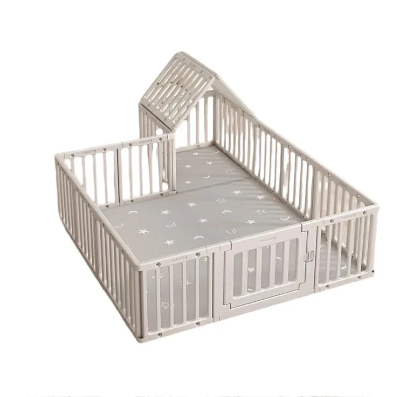 second layer luxury cunas para bebe new born baby bedroom furniture  Plastic  new basket playpen fence for toddlers baby