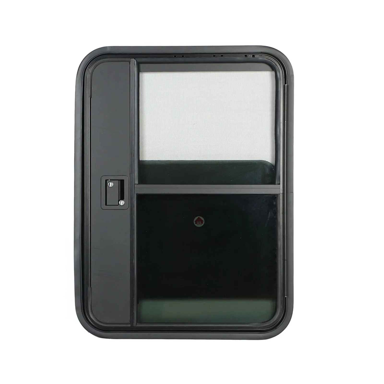 Pintu RV air mata kaca Tempered, jendela geser berwarna, penyegel penuh, pintu Trailer dengan kunci jaring serangga, pintu Kemah