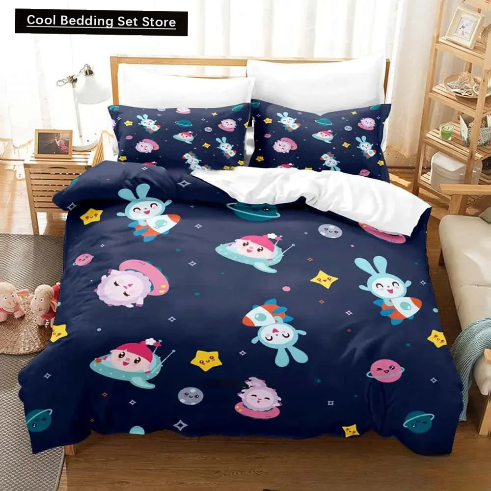 New 3D Print Cartoon BabyRiki Bedding Set Boys Girls Twin Queen King Size Duvet Cover Pillowcase Bed boys Adult Home Textiles