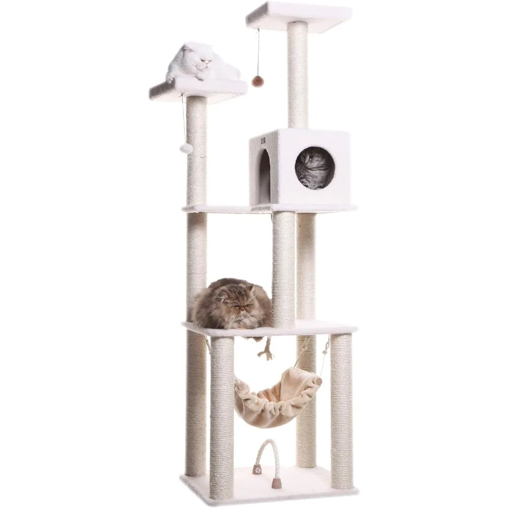 

Armarkat Deluxe Cat Tree, Model B7301, Ivory, 27"(L)X24"(W)X73"(H)