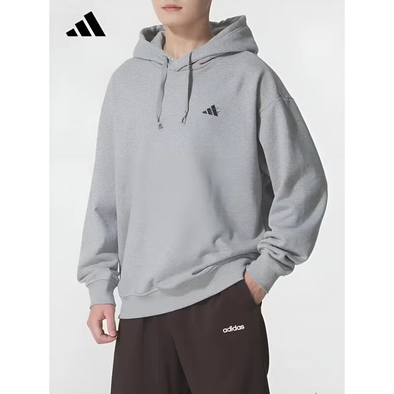 adidas Distressed Rip Detail Hoodie Grunge Street Relaxed Fit Soft Midweight PulloverKC2875 1PCS