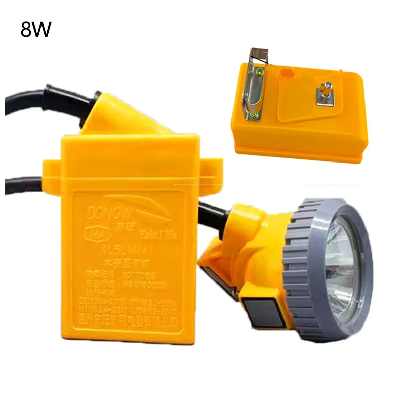 KL5LM Miner's Lamp 8W Head Lamp Outdoor LED Hiking Light Lantern Waterproof Headlamp Flashilingt Lithium Metal