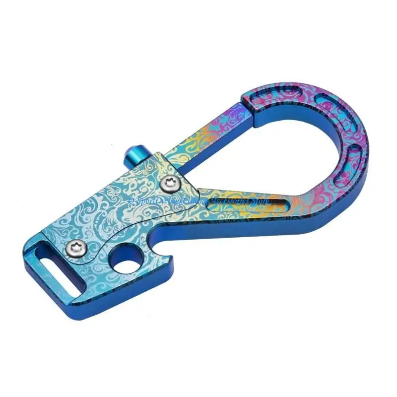  Colorful Titaniums Alloys Carabiner Waist Hanging Rings Keyring Outdoor Carabiner for Outdoor Camping  Enthusiasts
