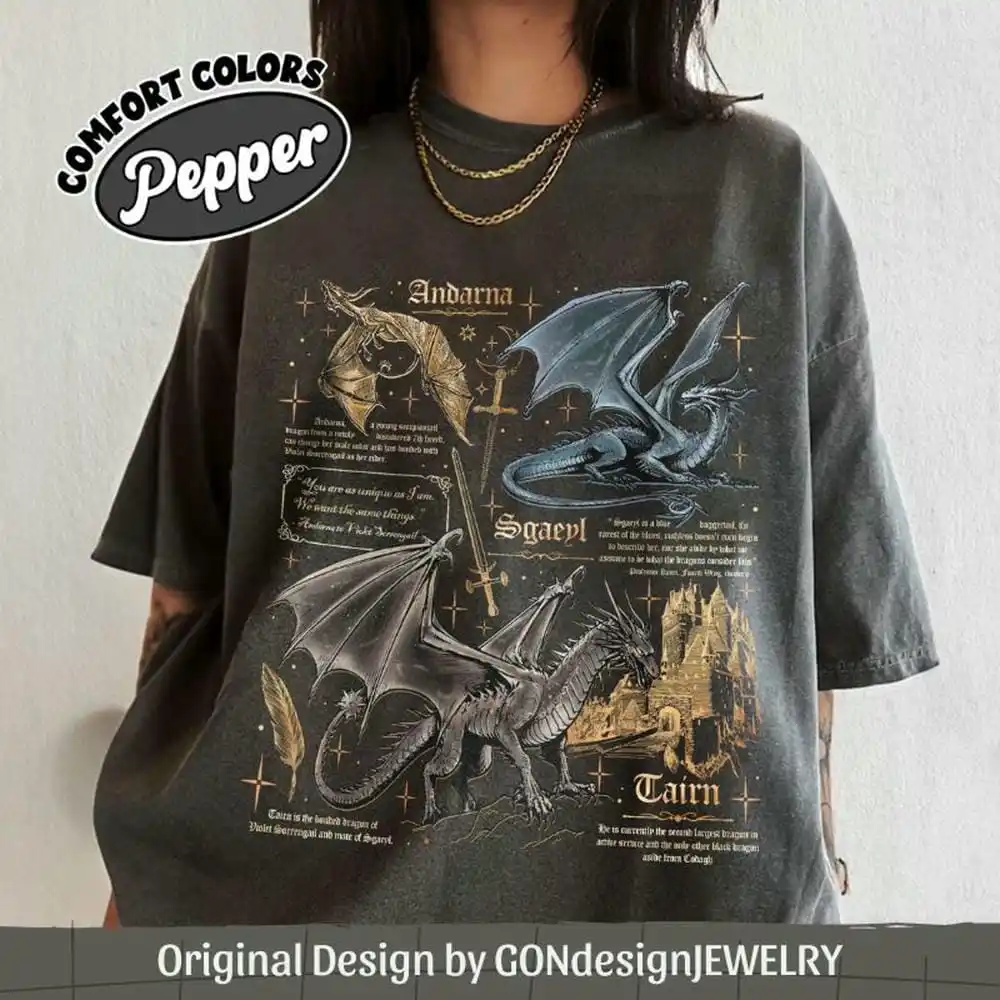 

Women Retro Fourth Wing Dragon Comfort Shirt Basgiath War College Shirt Bookish Gift for Readers Funny Sweatshirt Streetwear