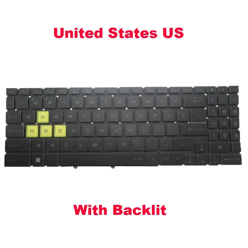 Monochrome Backlit Keyboard Limited Edition For MSI Crosshair 17 15 A11UCK A11UEK A11UDK B12UEZ B12UGZ B12UGSZ C12VE C12VF C12VG