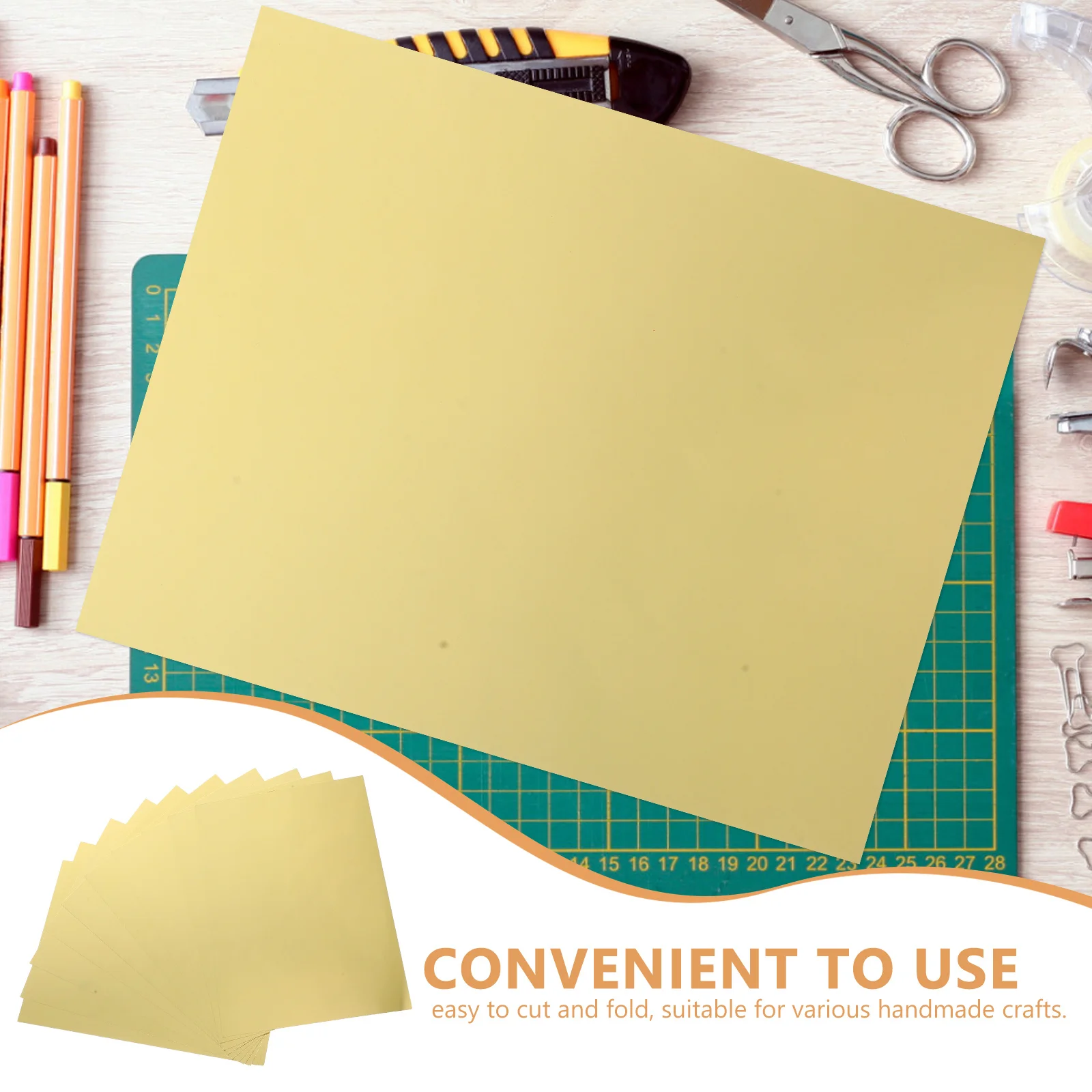 10 قطعة من جانب واحد الذهب A4 البطاقات المعدنية لامع ورقة DIY بها بنفسك المشاريع الحرفية بطاقات المعايدة الإشارات المرجعية العلامات ديكور