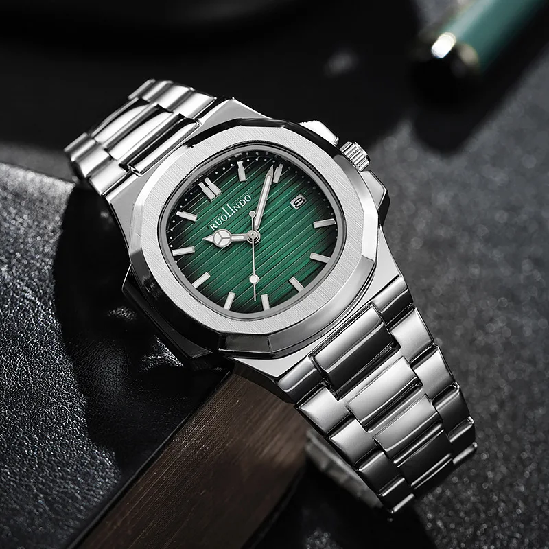 Luxury Watch Business 50 ATM Waterproof Male Clock Luminous Date Stainless Steel Square Quartz Men Watches reloj hombre 2025 New