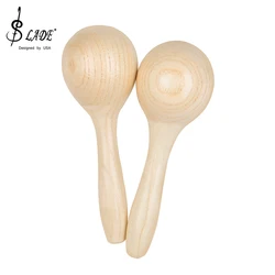 SLADE 1 Pair Spruce wood Maraca Baby Toys Early Education Toy for Children's Music Enlightenment Orff Percussion Instruments