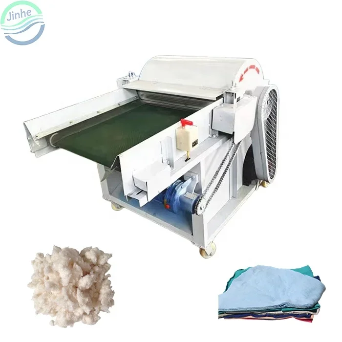 Polyester fiber opening waste cotton wool opening machine cotton yarn opener sheep wool opener recycling machine