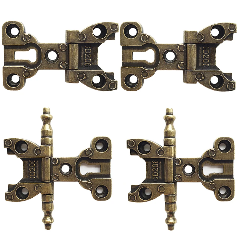 

Retro 4PCS Zinc Alloy European Crown Head Antique Furniture Cabinet Hinges Clothes Cupboard Kitchen TV Cabinet Hinges+Screws