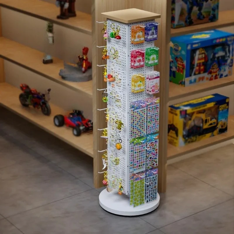 Rotating hook Floor shelf, display rack Hole board Sticker jewelry Keychain