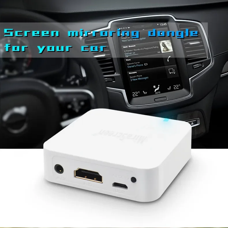 X7 caja de enlace de espejo WIFI inalámbrico para coche, Dongle compatible con HDMI para teléfono IOS Android, Audio, vídeo, Miracast, pantalla de