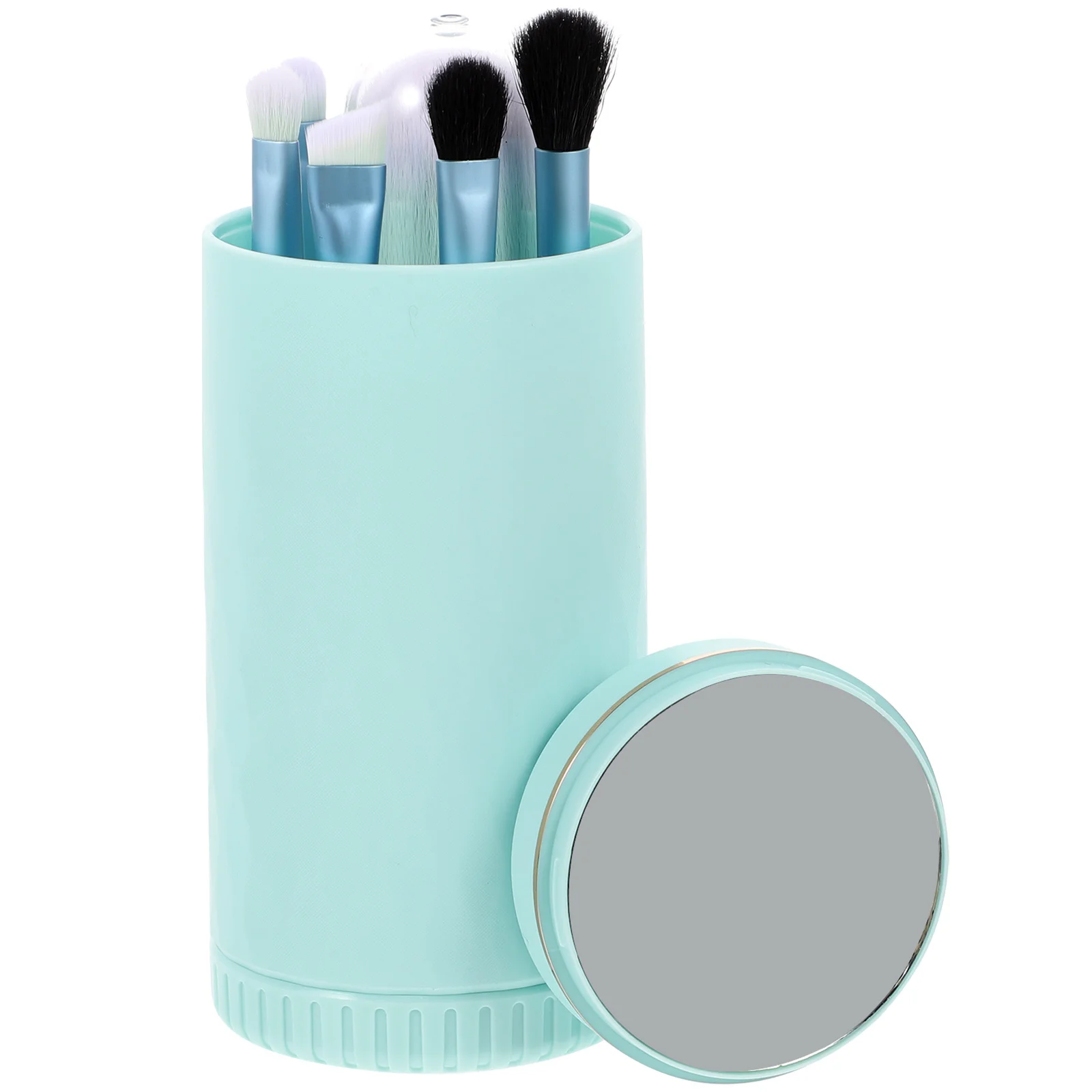 1 set di pennelli per trucco portatili Set di pennelli professionali per donne Applicatore per cipria in polvere per trucco da viaggio