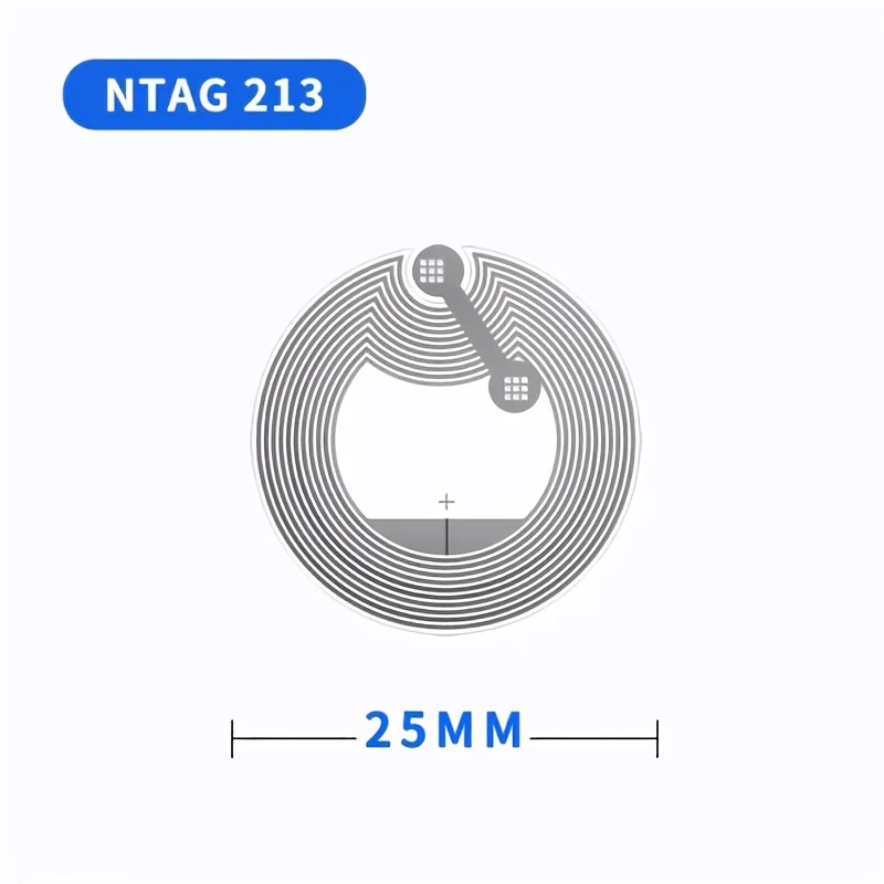 100Pcs NTAG213 Clear NFC Stickers Rewritable Google Review Tags for Android iOS NFC Smart Devices