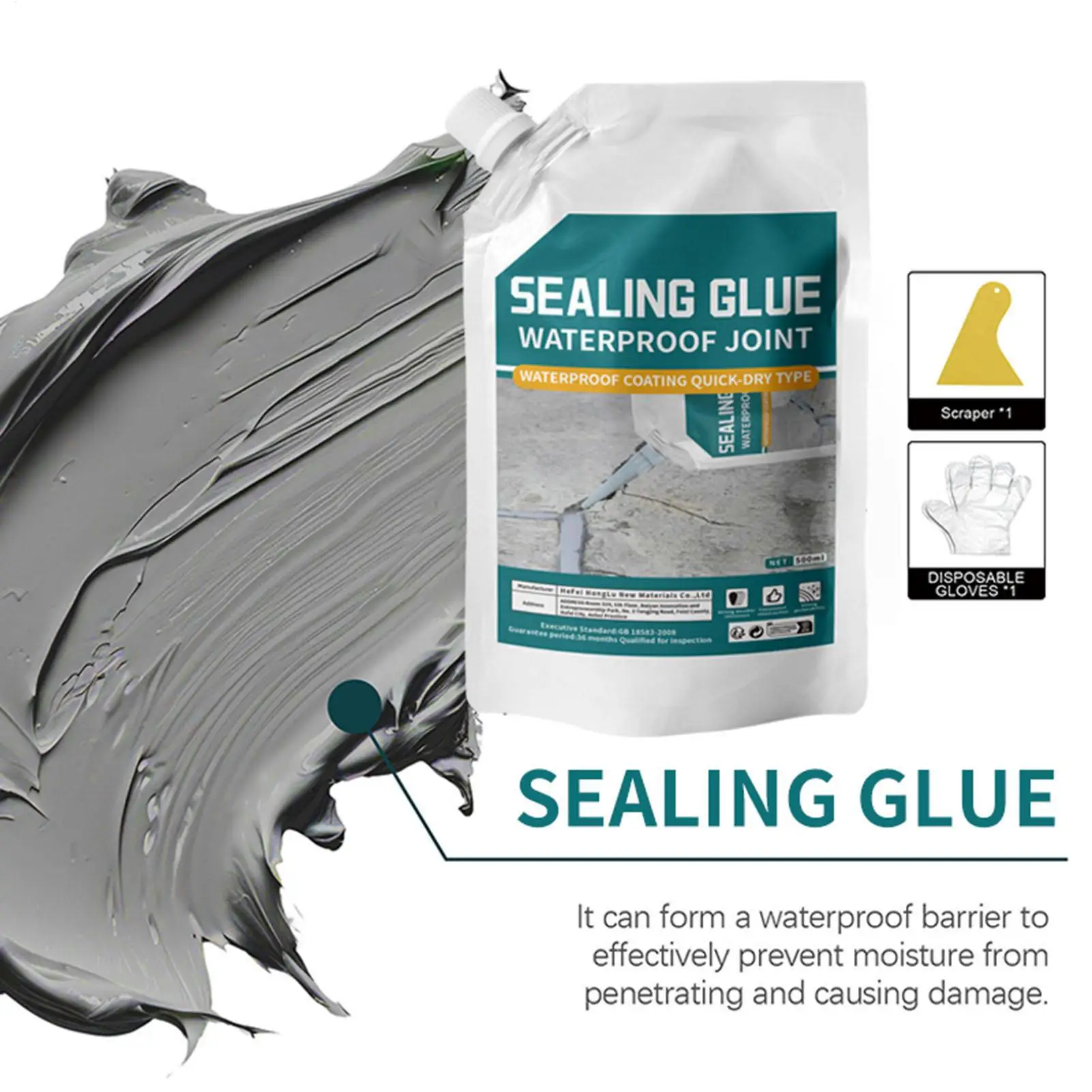 Concrete Slab Crack Repair and Sealing Agent Self-Leveling Cement Floor Grout Quick-Drying Roof and Wall Crack Filler