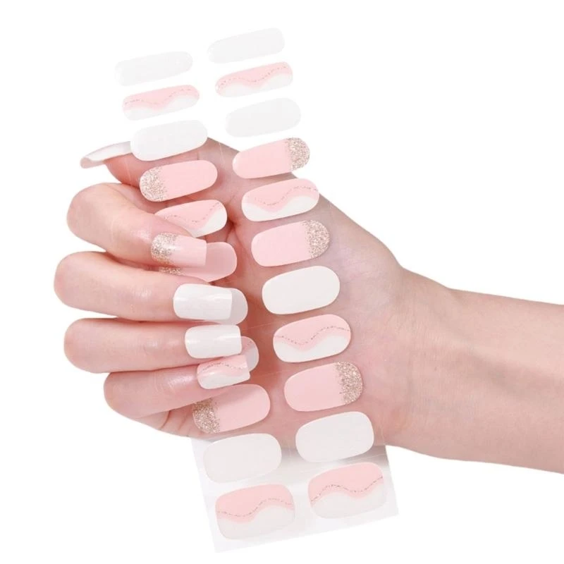 

Wearable Gels Nails Wraps Cured Gels Nails Strips Gels Nails Stickers for Nails T4MB