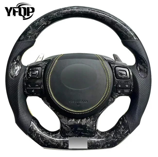 Car interior accessories sports carbon fiber steering wheel covered with genuine leather for Lexus Is250 IS300 IS350 RCF gcf NX