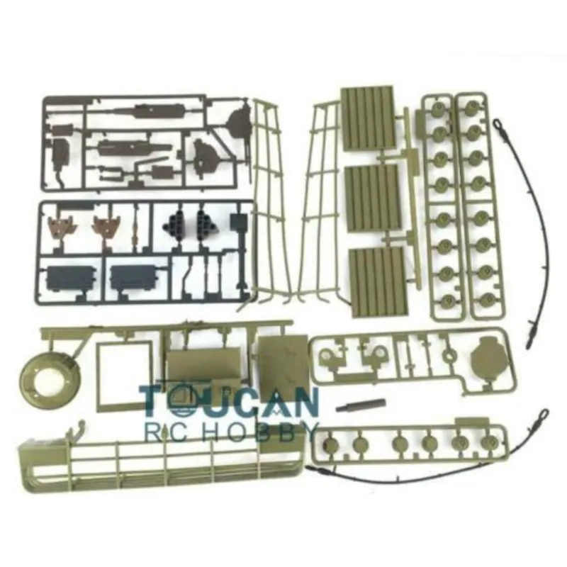 RC Accessories HENG LONG 1/16 USA M1A2 Abrams RC Tank 3918 Camo Green Plastic Parts Bag TH00563