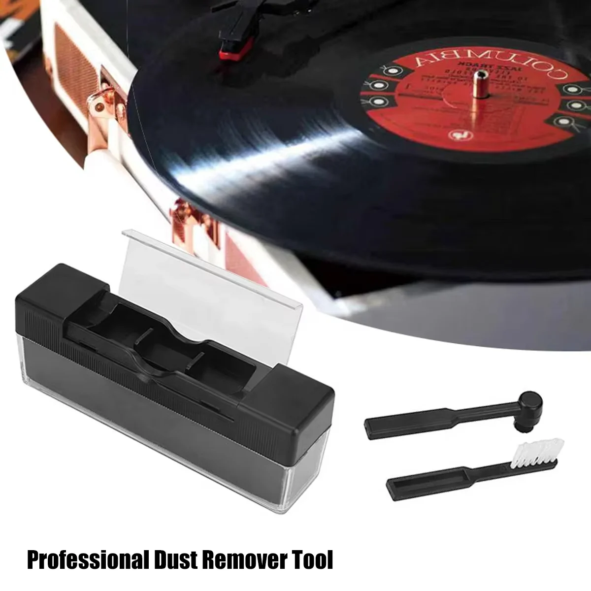 Miwayer LP Vinyl Record Cleaning Kit, Anti-static Dust Removal Brush Suitable for Phonograph Turntable Maintenance