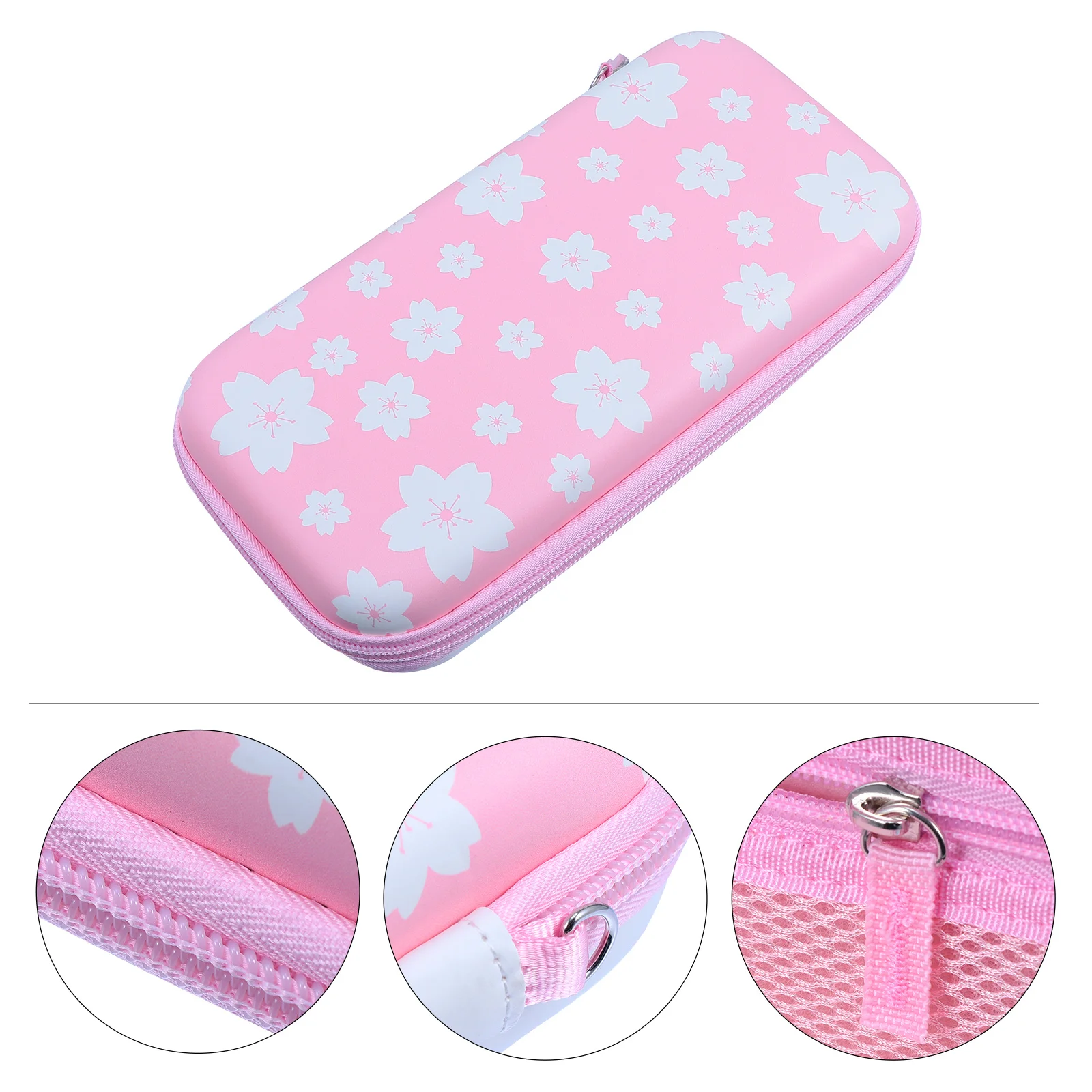 

Floral Switch Game Console Carrying Case Heavy Duty Eva Shockproof Protective Cover Travel Storage Bag Detachable Strap Cable