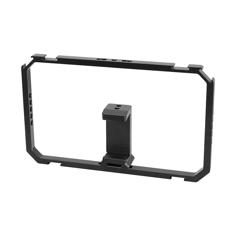 

HDRIG Universal Smartphone Full Cage Kit With Adjustable Phone Clip And Cold Shoe Mounts And 1/4" 3/8" Mounting Points