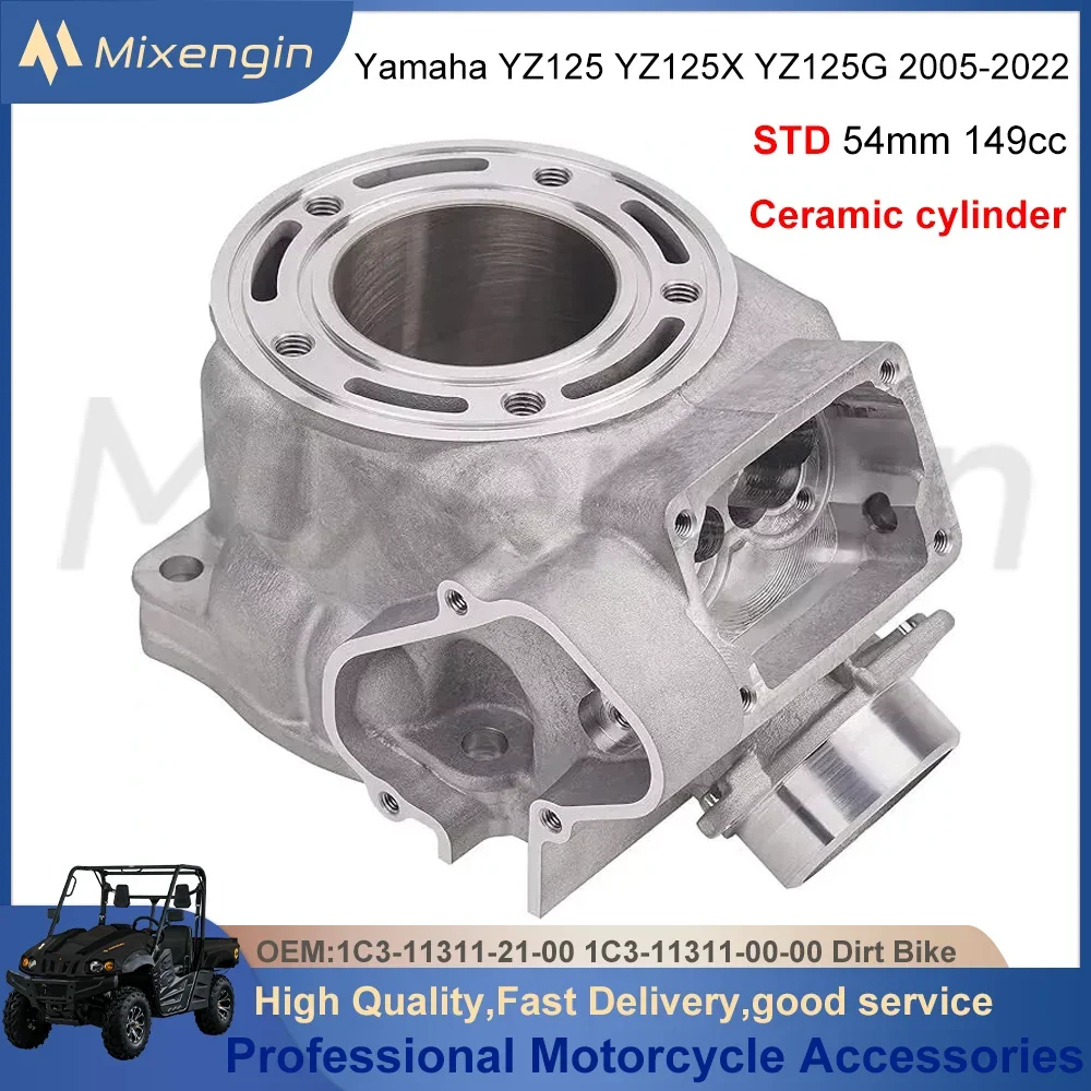 Hot sales cylinder block STD 54mm 149cc For Yamaha YZ125 YZ125X YZ125G 1C3-11311-21-00 2005-2022 high quality Motor Engine Parts