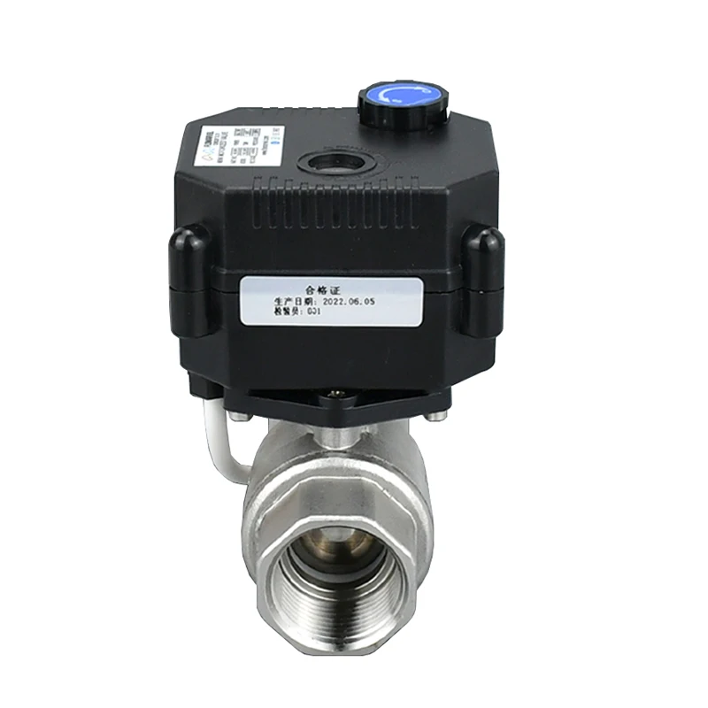 1/2" 3/4" 1" 1-1/4" Waterproof Motorized Ball Valve With Manual Switch DC12v DC24v DC9-36 Stainless Steel Electrical Ball Valve