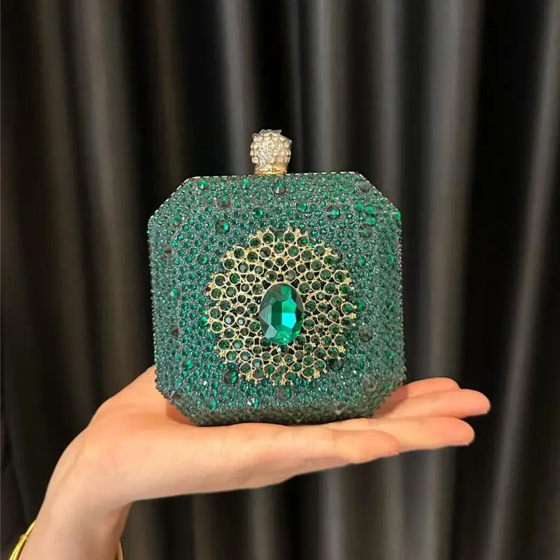 

French Socialite Handbag, Banquet Socialite Fashion Banquet Handbags Niche High-end Feeling Diamond Studded Chain Handbag Trendy
