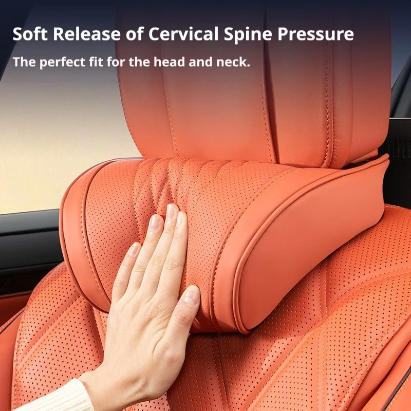Car Seat Headrest Neck Pillow, Luxurious 3D Ergonomic Travel Neck Rest, Soft Fluffy Comfortable Neck Support, Memory Foam - view 4
