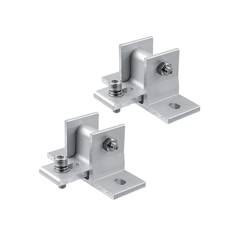 Solar Panel Roof Mounting System Adjustable Bracket Rack For Metal Tin Roof 15 30 Degree Tilt PV Installation Aluminum Kit