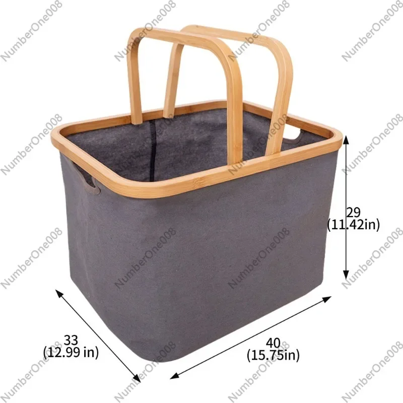 Kép 6: Foldable Ablakszövet tárolására basket， kemping Batyubál basket， Mosoda hamper， ruhák Gyermek- Szervező Loggia