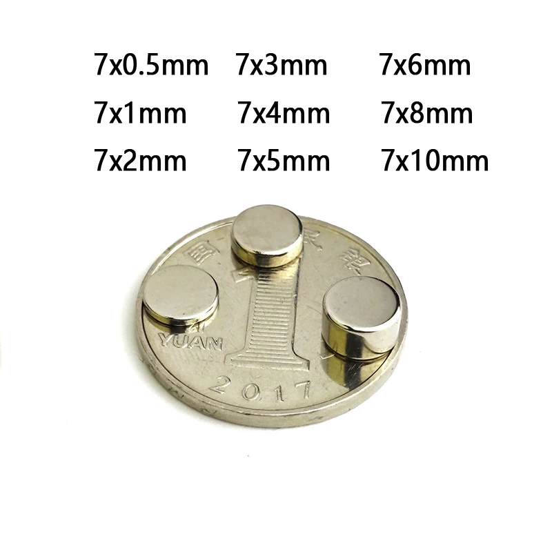 Round Micro Magnets 7x1 7x2 7x3 7x4 7x5 7x6 7x8 7x10 mm Refrigerator Magnet 7*1 7*2 7*3 7*4 7*5 7*6 7*8 7*10 mm