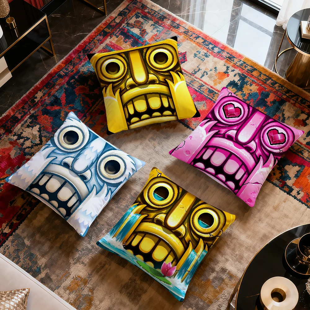 Mystery Retro COOL T-TempleS Run Icon Monster Soft Pillow Cover Sofa Home Living Room Decor Protective Covers Hogar Pillowcase