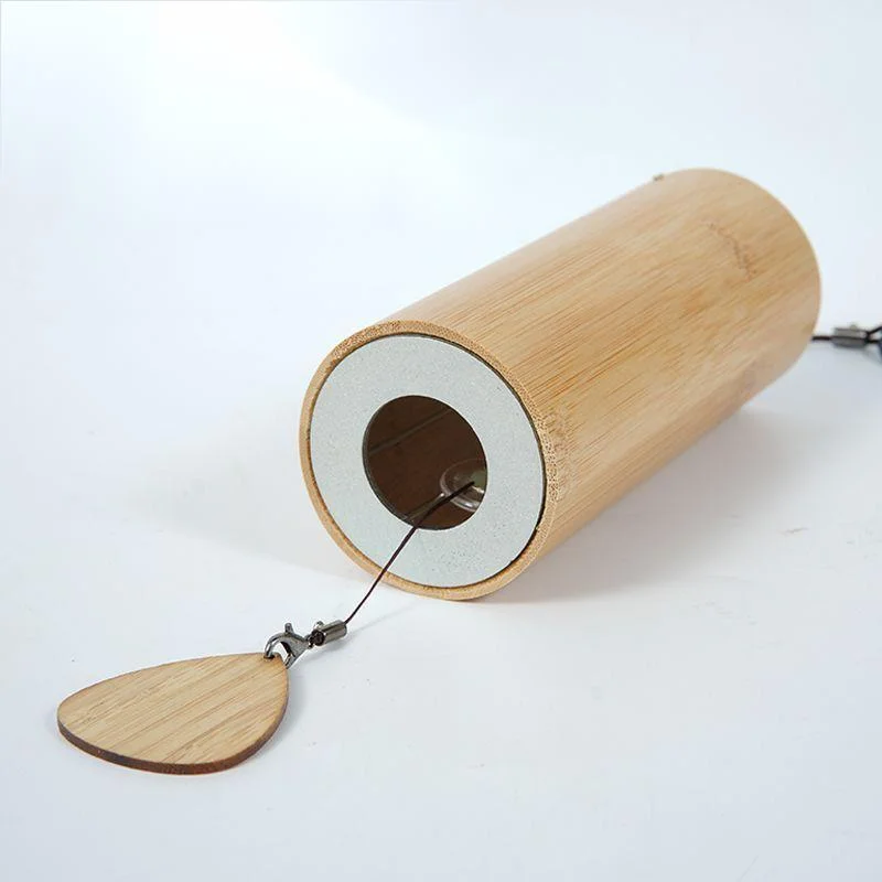 Bamboo Bell Wind Chime Japanese Handmade Natural Soothing Sound Meditation Hanging Ornament Home Garden Patio Balcony Gift
