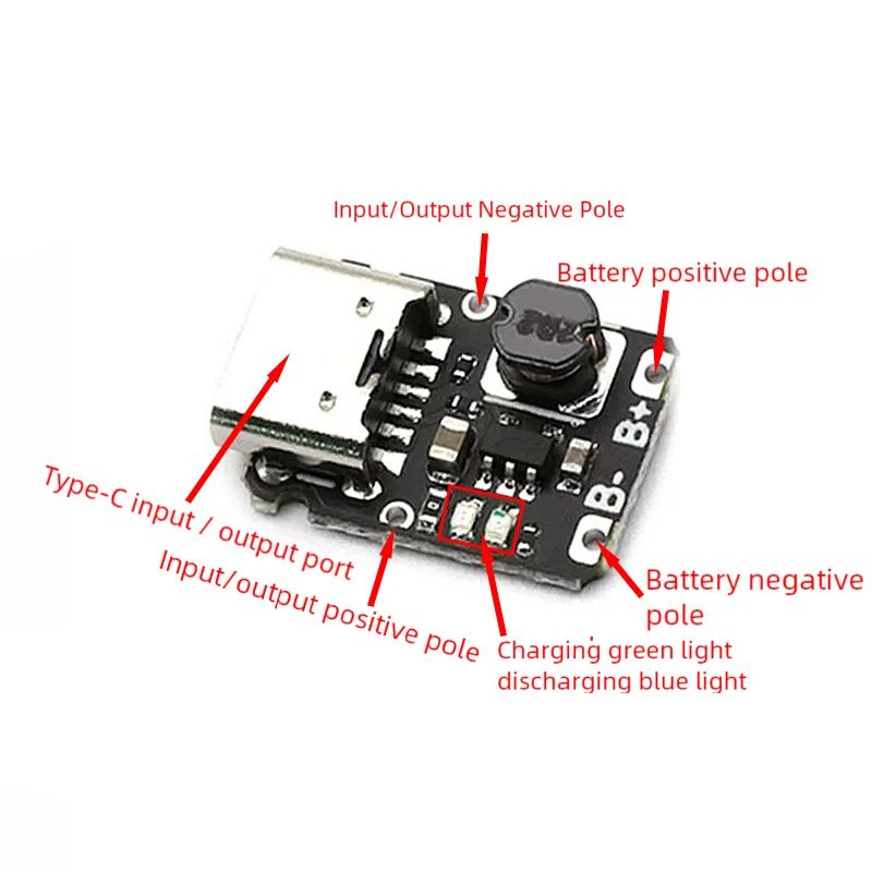 Type-C USB TP4057 1A بطارية ليثيوم شحن لوح حماية وحدة بطارية بوليمر أكثر من TP4056 مع حماية درجة الحرارة