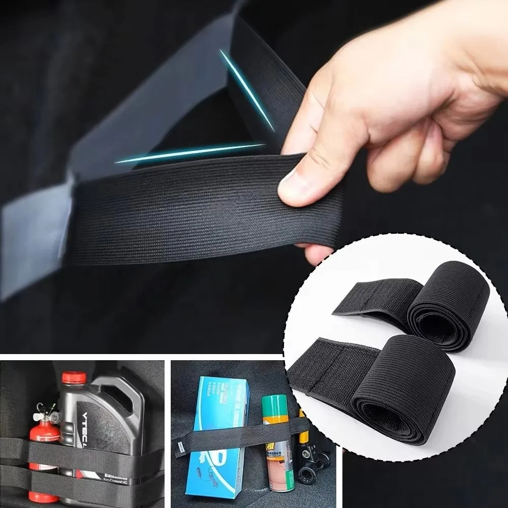 Nylon Car Trunk Organizer Strap Detachable Firm Fixing Magic Tape Fixing Belt Space Saving Easy Installation Auto Fixing Strap