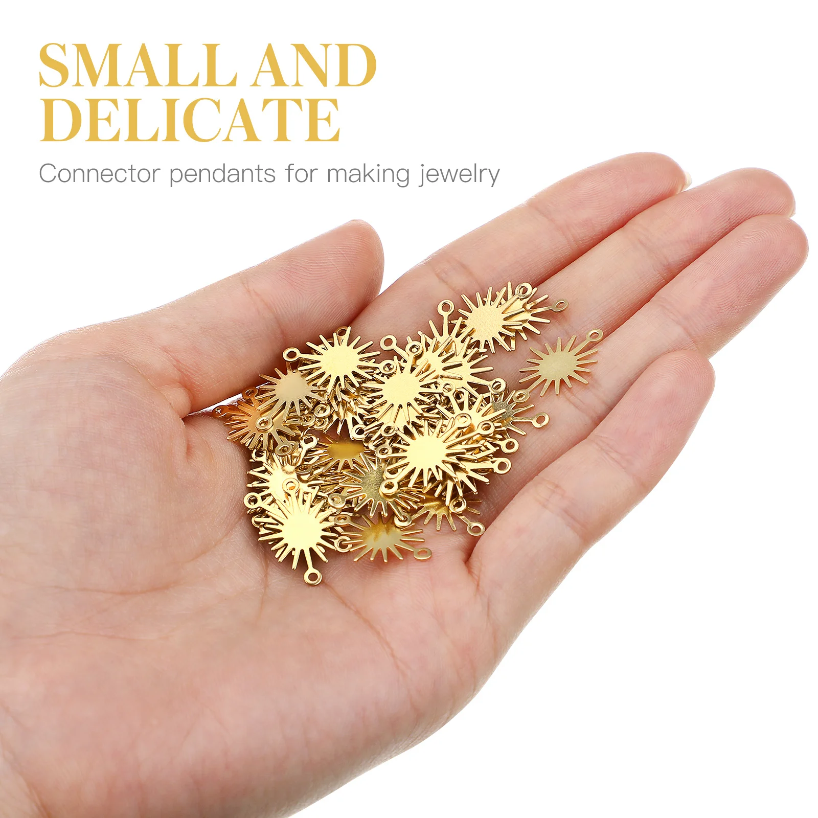 50 قطعة قلادة على شكل الشمس موصلات سبيكة Diy بها بنفسك صنع المجوهرات السحر للقلائد والأساور والأقراط لوازم الحرفية الشمس #2