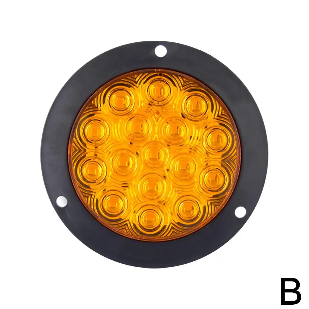 Car Round LED Rear Tail Light Brake Stop Side Marker Trailer Lamp Reflector Truck Warning Reverse Running Indicator ﻿ P0P1 - view 6