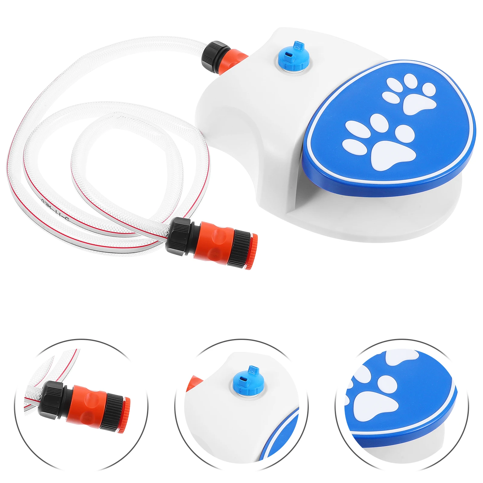 

160Cm Dog Water Fountain Outdoor Step On Dispenser Portable Drinking Sprinkler Garden Waterer Hose Connected Easy Activated