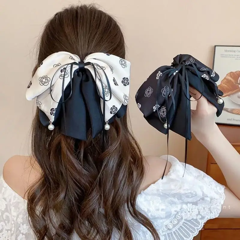Vintage-Haarspange mit Schmetterlingsknoten und Karomuster für Damen, Haarspange für den Hinterkopf, Haarspange mit Haifischmuster, Haar-Accessoires【AliS8】 – Detail 3