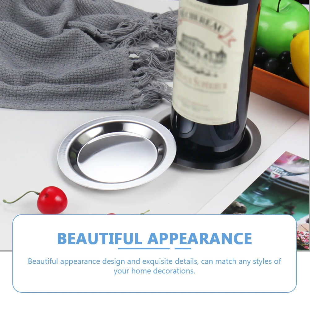

4pcs Coasters Stainless Steel Heat Resistant Table Pad for Bottle Dining Coasters For Bottles Room Anti Slip Cleanable