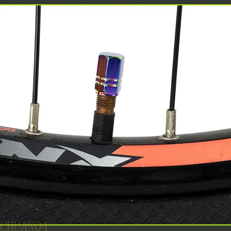 

A1A2 5Pcs Aluminum Alloy Bicycles Valves Cap Tires Scratch Resistant Light Weight Design Bike Valves Cap For Outdoor Biking