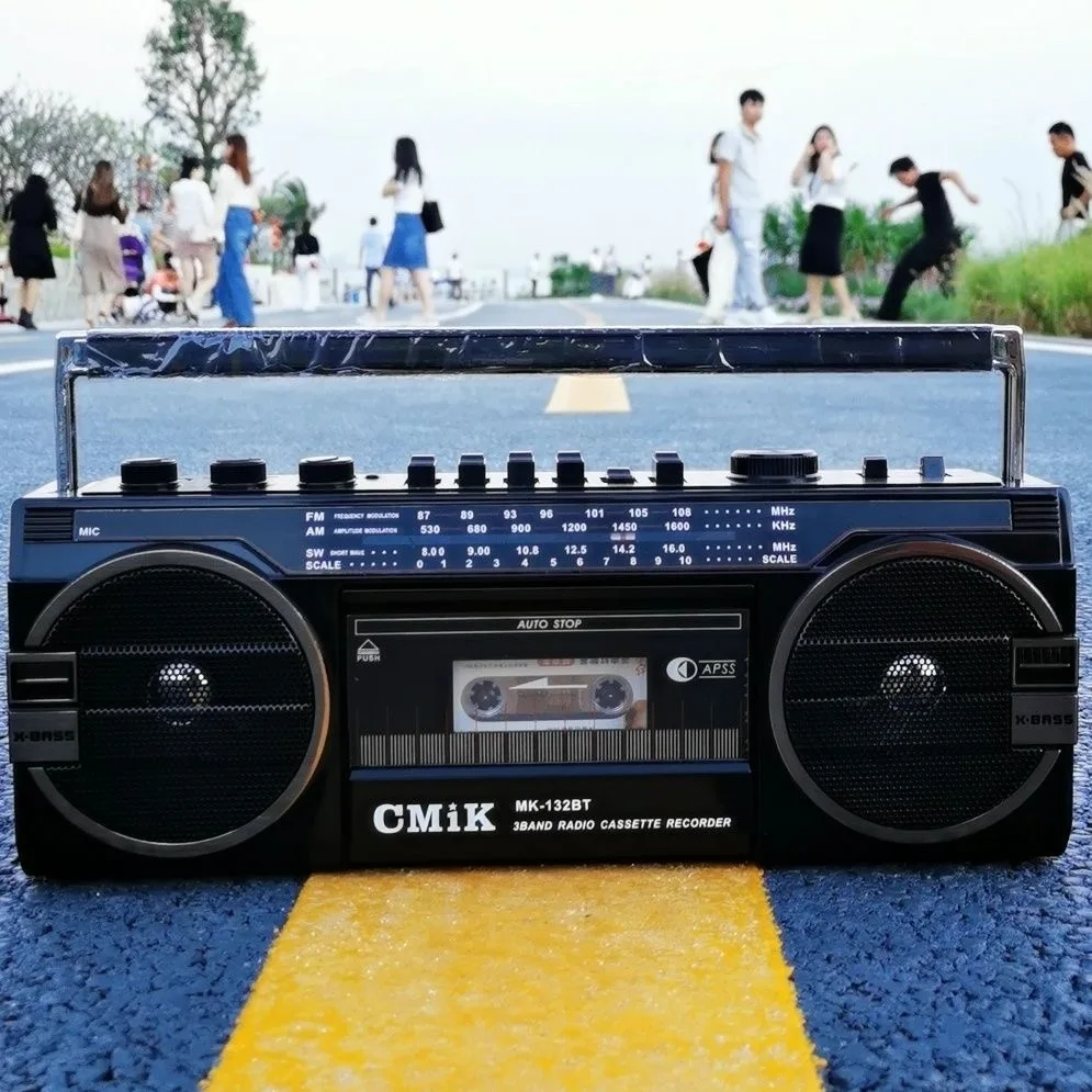 

Portable Vintage Retro USB AM/FM/SW Multiband Radio Stereo Wireless Bluetooth Boombox Mp3 Audio Cassette Tape Player Recorder