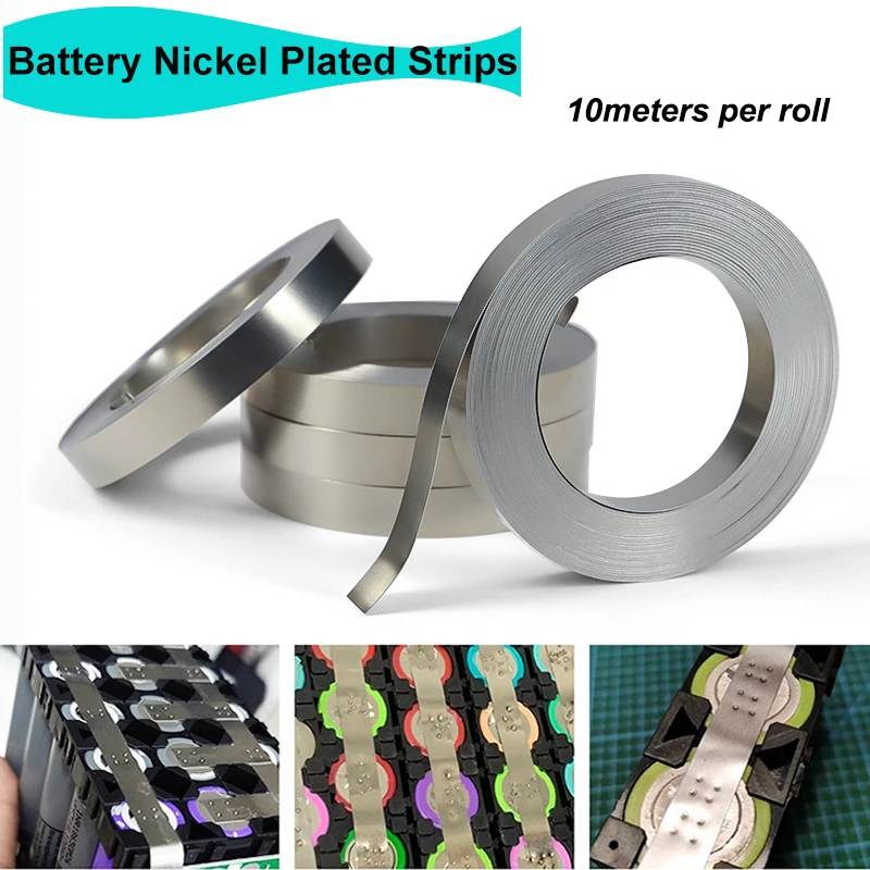 

Nickel Plated Strip 18650 Li-ion Battery Nickel Sheet Plate Connector 0.1mm 0.2mm Steel Belt Spot Welding Machine Battery Welder